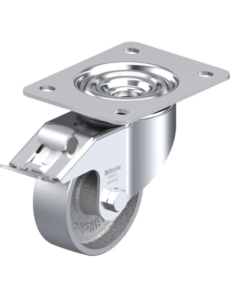 LK-G 100G-3-FI pasukamas ratukas su stabdžiais, 100 mm