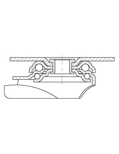 LKPA-PATH 126KF poliuretano pasukamas ratukas 125 mm
