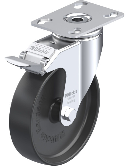 LKPA-POA 125G-FI sintetinis pasukamas ratukas su stabdžiais