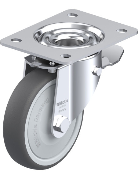 LK-PATH 125KF-3-ST poliuretano ratukas su stabdžiais