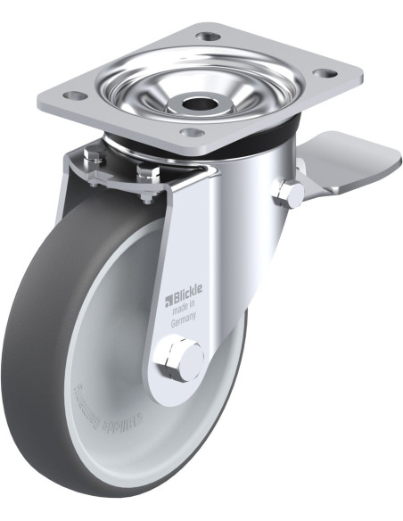 LK-PATH 160G-ST poliuretano ratukas su stabdžiais