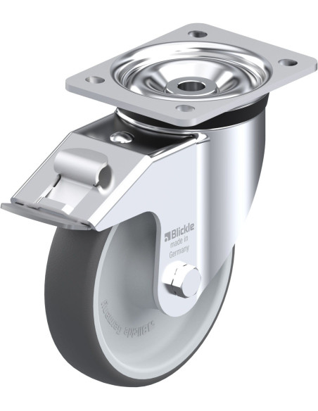 LK-PATH 160R-FI poliuretano ratukas su stabdžiais