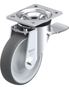 LK-PATH 160R-ST poliuretano ratukas su stabdžiais