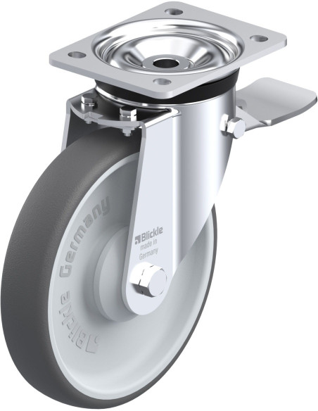 LK-PATH 200KA-ST poliuretano ratukas su stabdžiais