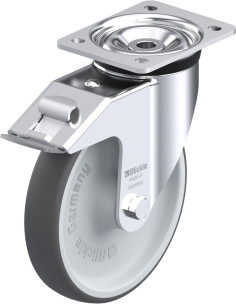 LK-PATH 200R-FI poliuretano pasukamas ratukas su stabdžiais