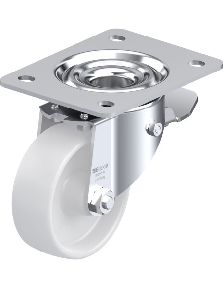 LK-PO 100G-3-ST sintetinis pasukamas ratukas su stabdžiais