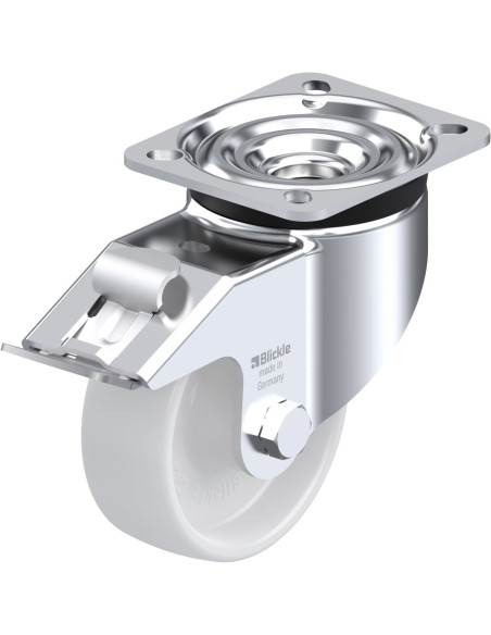 LK-PO 100R-1-FI sintetinis pasukamas ratukas su stabdžiais