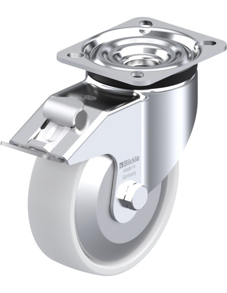 LK-PO 125KA-1-FI-FA pasukamas ratukas su stabdžiais, 125 mm