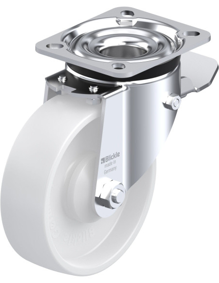 LK-PO 125KA-1-ST sintetinis pasukamas ratukas su stabdžiais