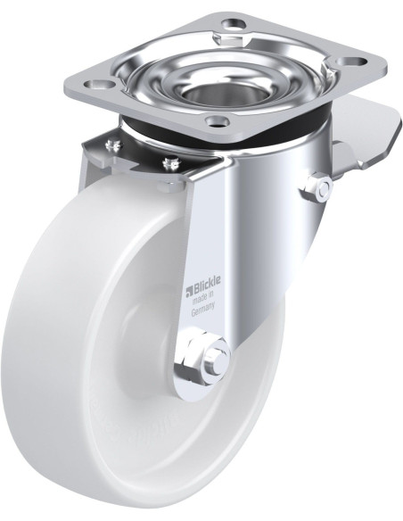 LK-PO 125R-1-ST Sintetinis pasukamas ratukas su stabdžiais