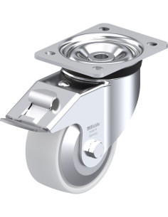 LK-PO 127XR-FI-FA sintetinis pasukamas ratukas su stabdžiais