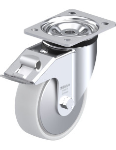 LK-PO 150K-FI-FA sintetinis ratukas su stabdžiais, 150 mm