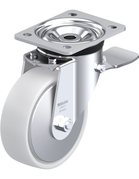 LK-PO 150K-ST-FA sintetinis pasukamas ratukas su stabdžiais