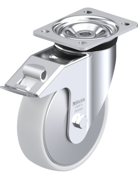 LK-PO 175G-FI-FA sintetinis pasukamas ratukas su stabdžiais