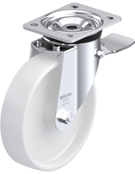 LK-PO 200G-ST sintetinis pasukamas ratukas su stabdžiais