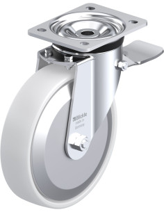 LK-PO 200G-ST-FA sintetinis pasukamas ratukas su stabdžiais