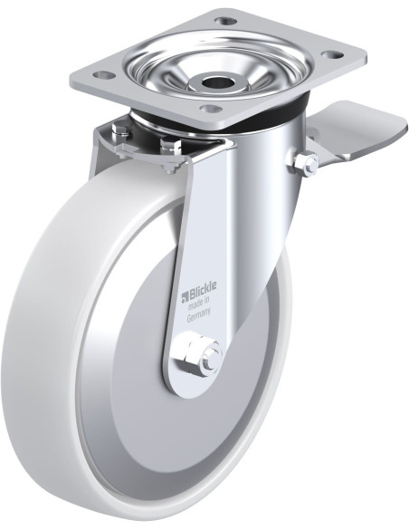 LK-PO 200G-ST-FA sintetinis pasukamas ratukas su stabdžiais