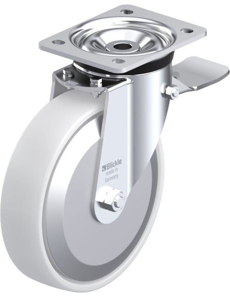 LK-PO 200K-ST-FA sintetinis pasukamas ratukas su stabdžiais