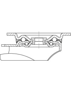 LK-POEV 160XKA-IS pasukamas ratukas su stabdžiais, 160 mm 2