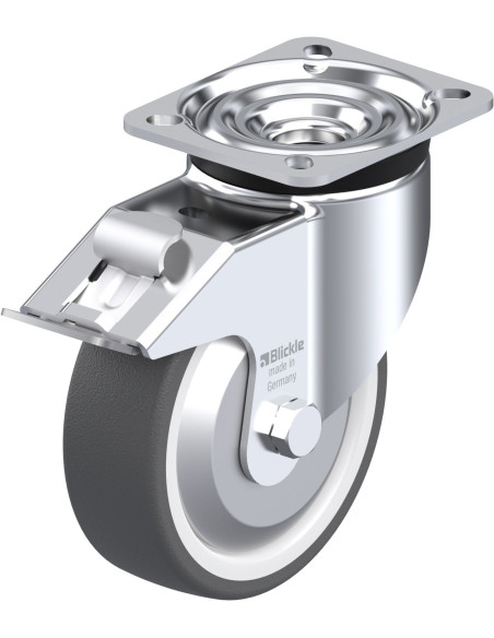 LK-POTH 125G-1-FI-FA poliuretano ratukas su stabdžiais