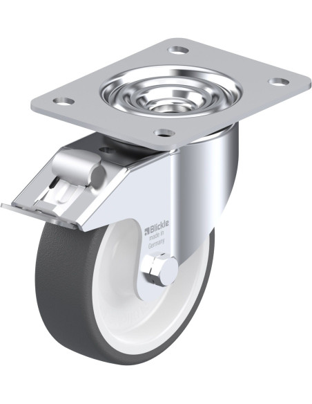 LK-POTH 125R-3-FI poliuretano ratukas su stabdžiais, 125 mm