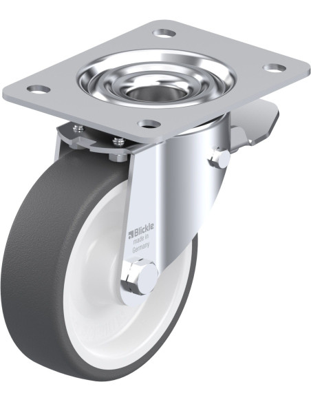 LK-POTH 125R-3-ST poliuretano ratukas su stabdžiais