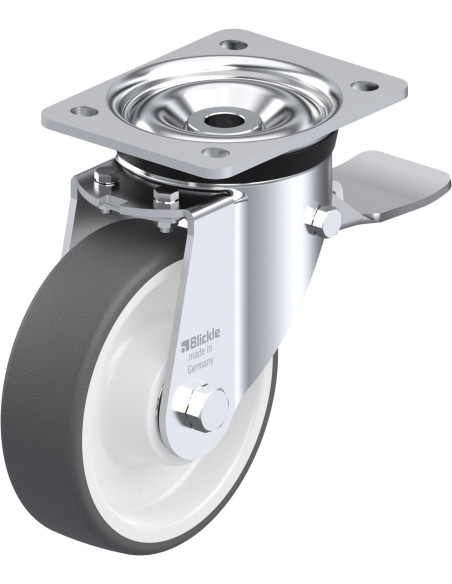 LK-POTH 150K-ST poliuretano pasukamas ratukas su stabdžiais