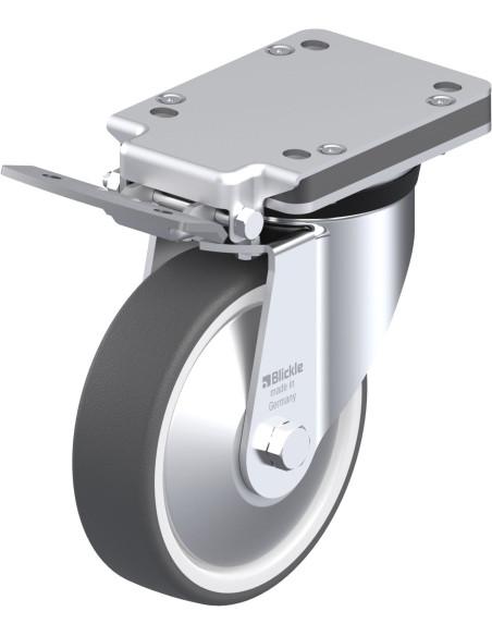 LK-POTH 160K-IS-FA poliuretano ratukas su stabdžiais