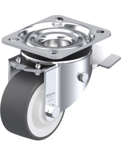 LK-POTH 75R-ST poliuretano pasukamas ratukas su stabdžiais