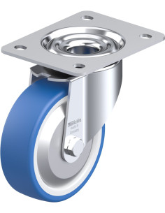 LK-POTHS 125G-3-FA poliuretano pasukamas ratukas, 125 mm