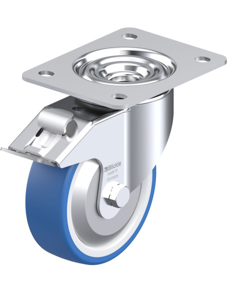 LK-POTHS 125KA-3-FI-FA poliuretano ratukas su stabdžiais