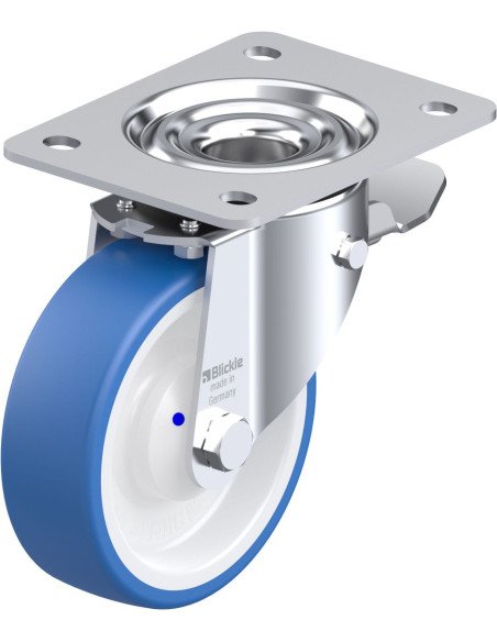 LK-POTHS 125XKA-3-ST poliuretano ratukas su stabdžiais