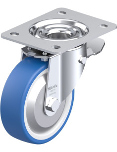 LK-POTHS 125XKA-3-ST-FA poliuretano pasukamas ratukas su