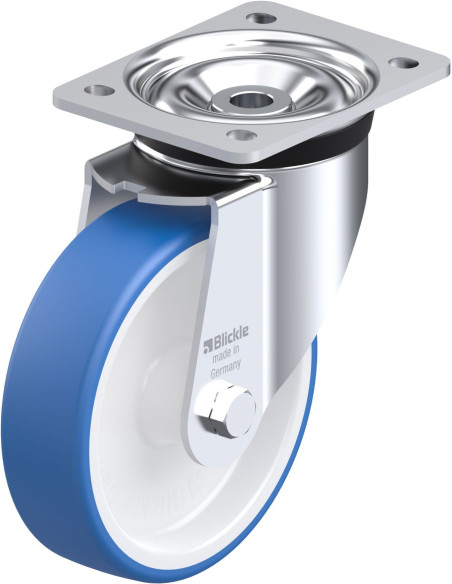 LK-POTHS 160G - Poliuretano pasukamas ratukas, 160 mm