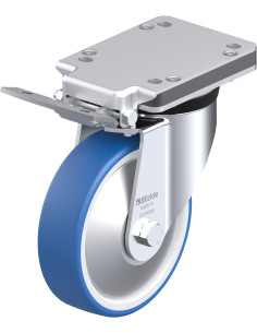 LK-POTHS 160R-IS-FA poliuretano ratukas su stabdžiais