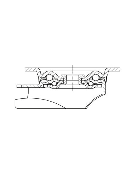 LK-POTHS 160XR-FI poliuretano ratukas su stabdžiais