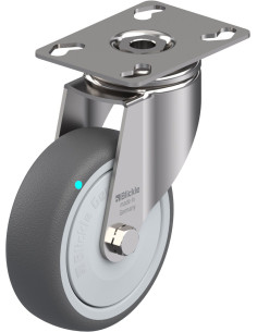 Poliuretano pasukamas ratukas LKPXA-PATH 101KFD, 100 mm