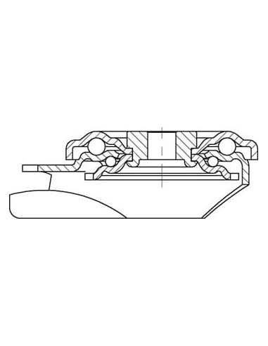 LKR-ALTH 125K-CO poliuretano pasukamas ratukas 125 mm