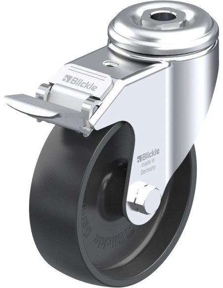 LKRA-POA 100G-FI Sintetinis pasukamas ratukas su stabdžiais