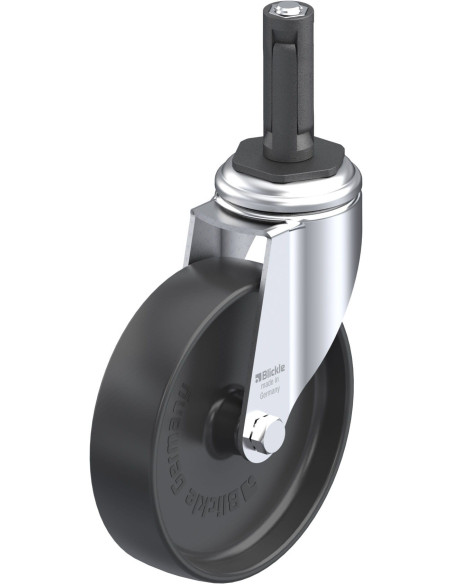 LKRA-POA 125G-11-ER12 sintetinis pasukamas ratukas 125mm