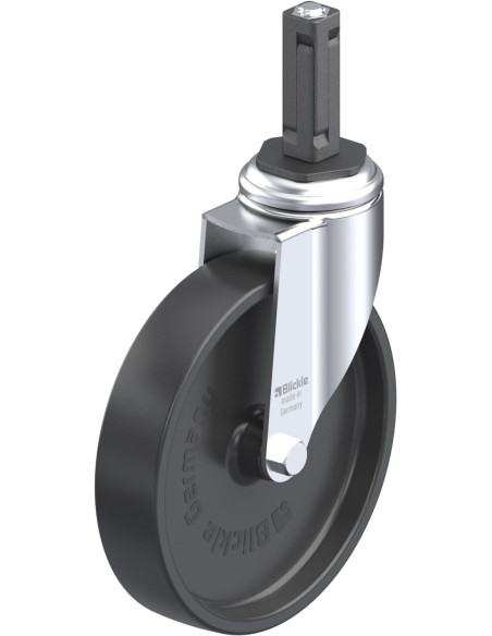 LKRA-POA 150G-11-EV12 sintetinis pasukamas ratukas 150mm