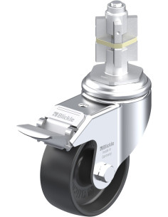LKRA-POA 80G-11-FI-E15 pasukamas ratukas su stabdžiais 80mm