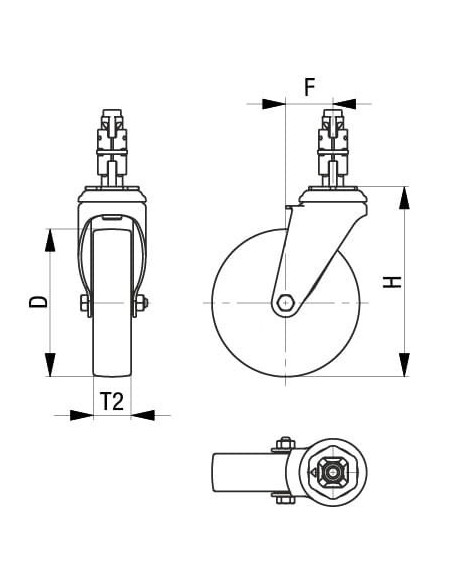 LKRA-TPA 126G-11-FI-ELS-E11 antistatinis pasukamas ratukas