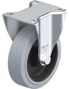 BK-POEV 125R-1-SG fiksuotas ratukas dengtas guma 125 mm