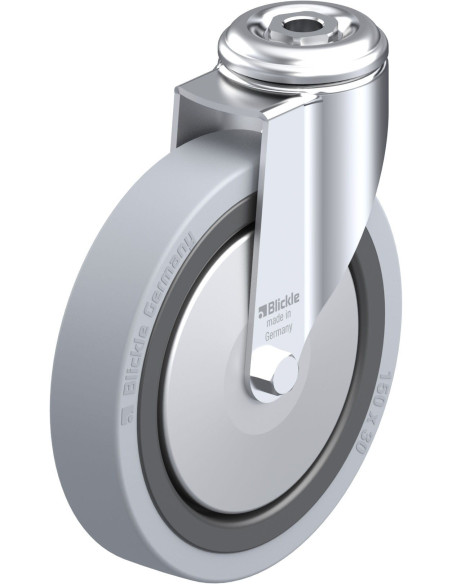 LKRA-VPA 150G-FA pasukamas ratukas, 150 mm, guma, 110 kg