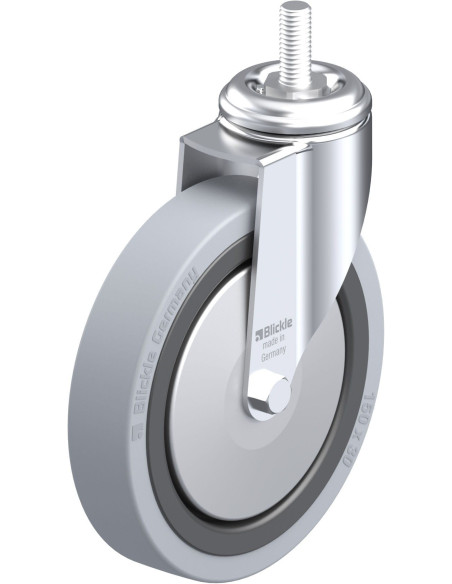 LKRA-VPA 150G-FA-GS12 pasukamas ratukas, 150 mm, guma, 110