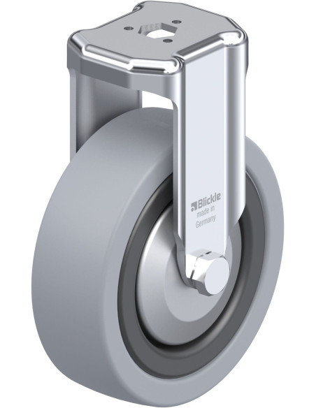 BKRA-VPA 101K-FA fiksuotas guminis ratukas 100mm