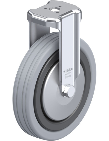 BKRA-VPA 125K-FA fiksuotas guminis ratukas 125 mm