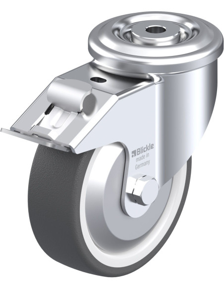 Poliuretano ratukas LKR-POTH 125R-FI-FA su stabdžiais