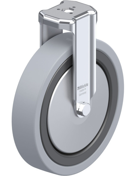 BKRA-VPA 150K-FA fiksuotas ratukas, 150 mm, guma, 110 kg